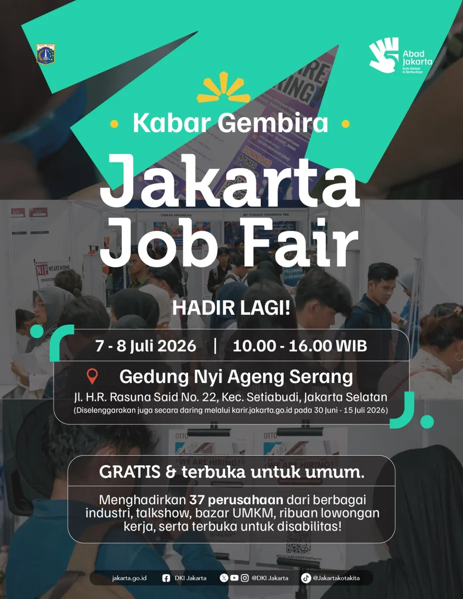 Job Fair Kabupaten Tuban 2026 (Suku Dinas TKTE Wilayah Kabupaten Tuban Barat) : 7-8 Juli 2026