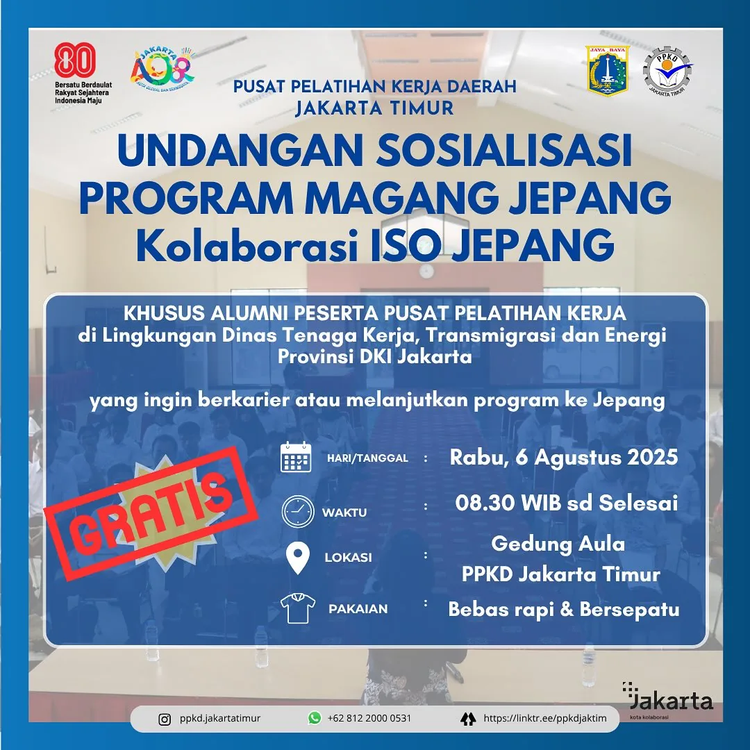 UNDANGAN SOSIALISASI PROGRAM MAGANG JEPANG – PPKD KABUPATEN TUBAN
